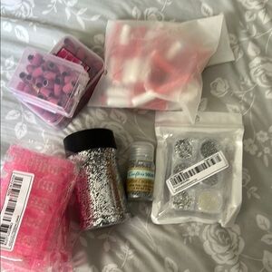 Pink and Silver Party Decorations Set